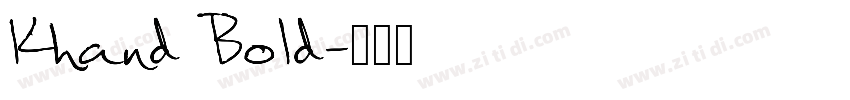 Khand Bold字体转换